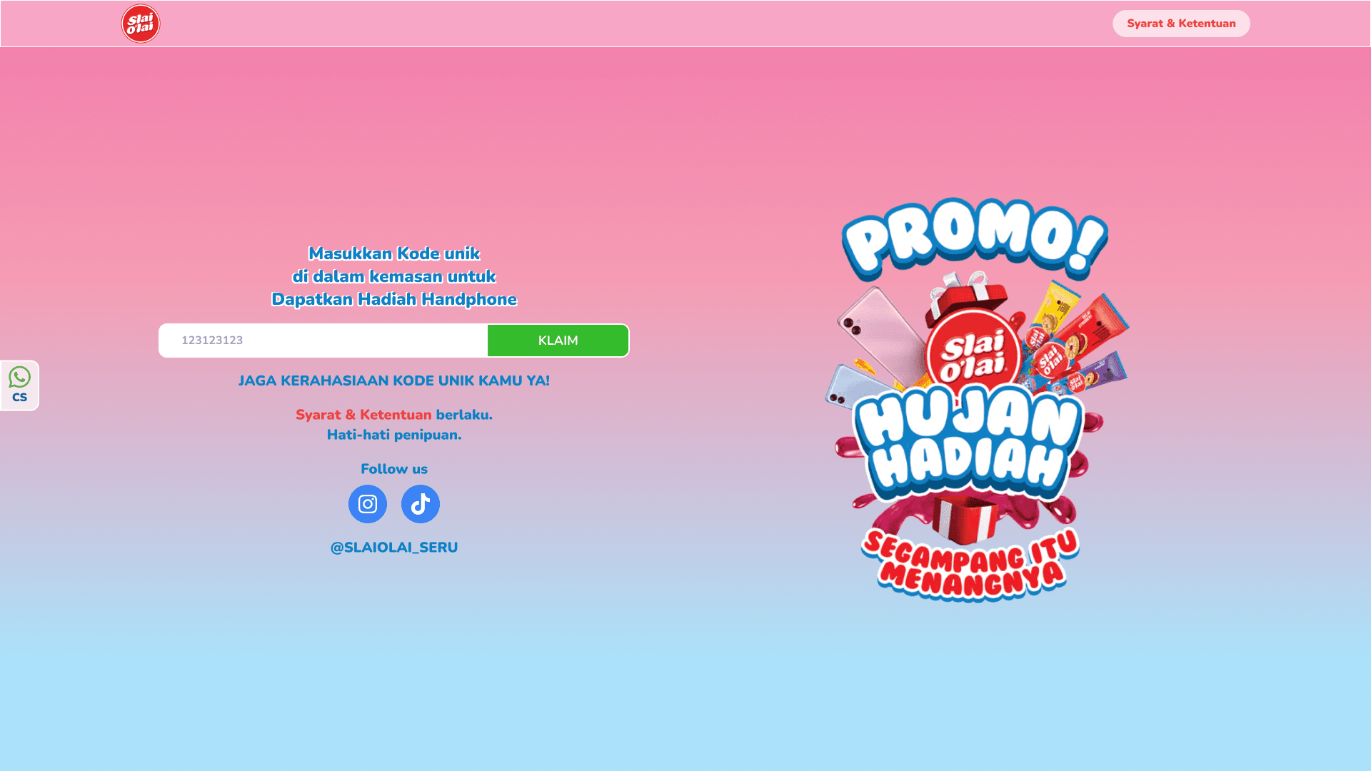 Slaiolai Hujan Hadiah